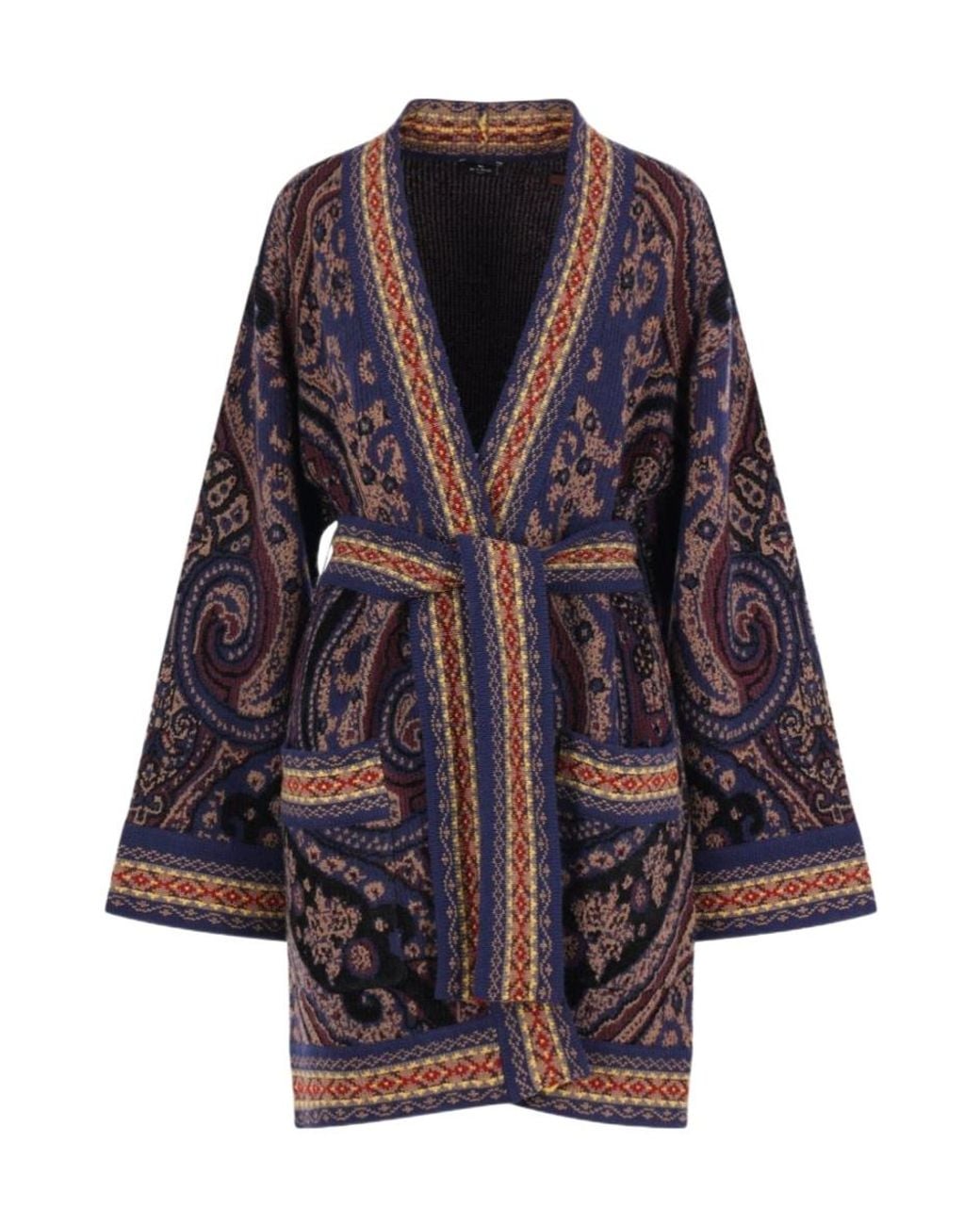 Etro Blue Belted Cape