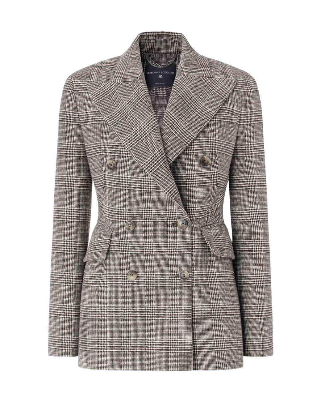 Ermanno Scervino Gray Double-Breasted Jacket