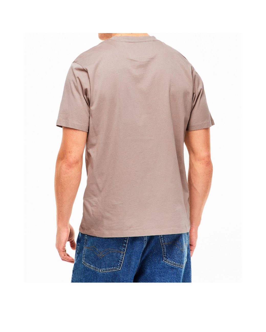 C P Company White Logo Crew-Neck T-Shirt for men