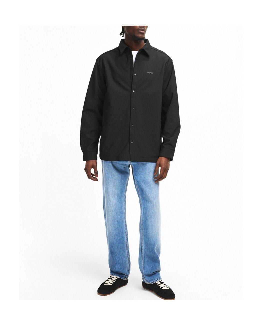 Boss Black Point-Collar Long-Sleeve Shirt for men