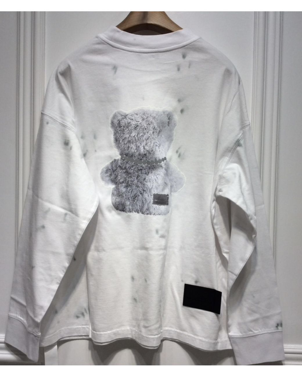 we11done White Teddy Bear Cotton Sweatshirt