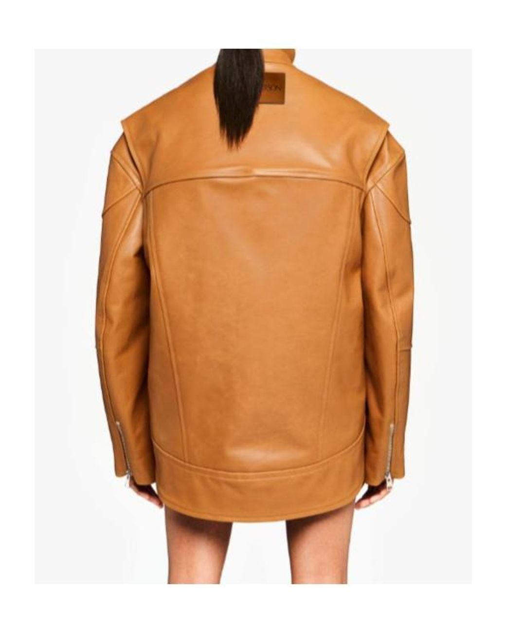 J.W. Anderson Black Curved Leather Jacket