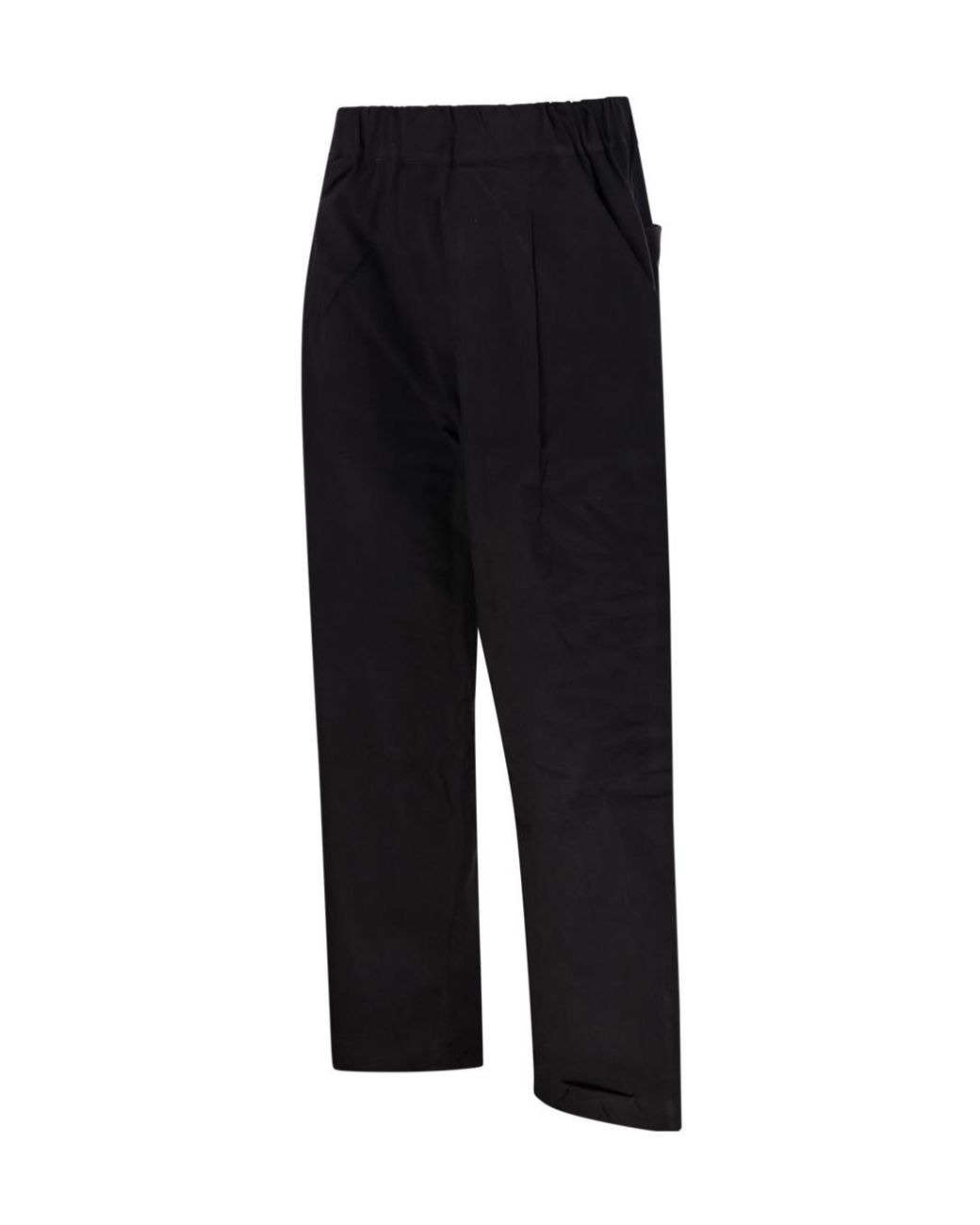 A PAPER KID Black Wool Straight-Leg Pants for men