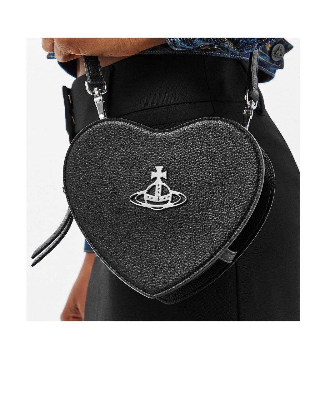 Vivienne Westwood Black Solid Color Crossbody Bag