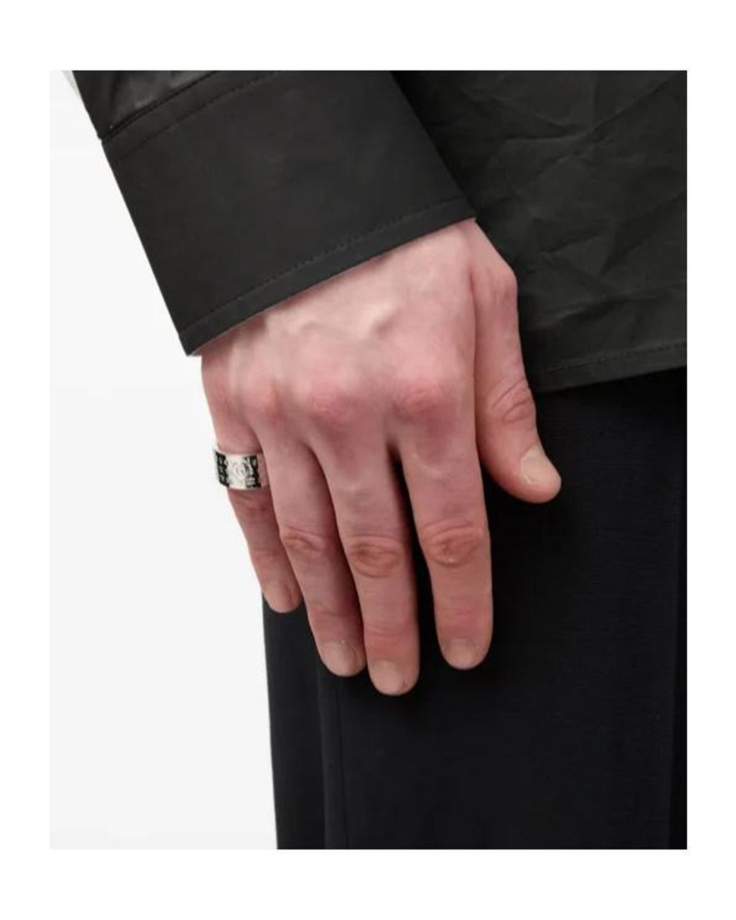 MM6 by Maison Margiela Gray Numeric Logo Ring for men