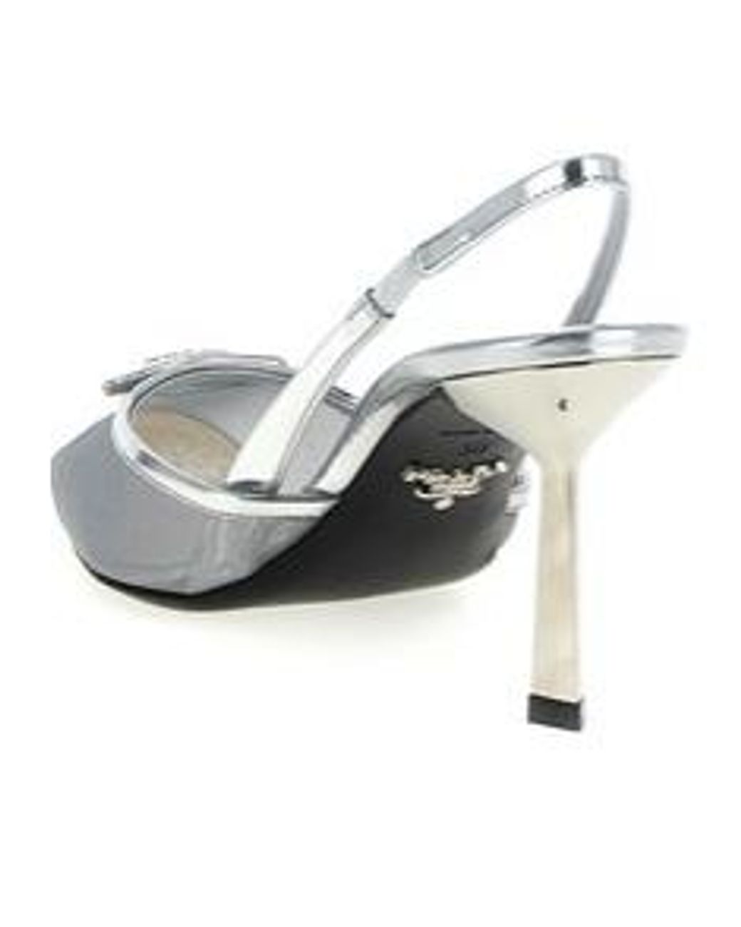 Prada White Mesh-Panelled Slingback Pumps
