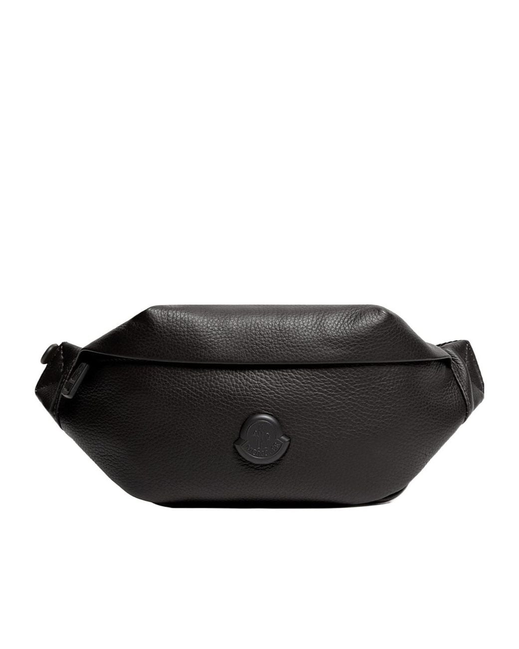 Moncler Black Logo Patch Belt Bag for men