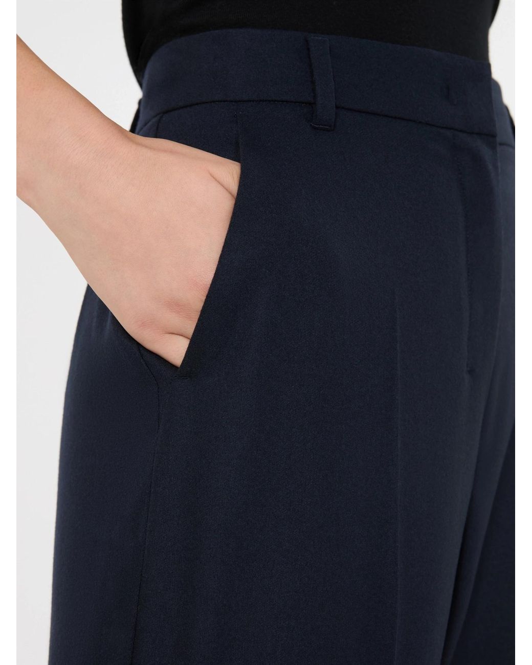 Max Mara Black Pressed-Crease Trousers