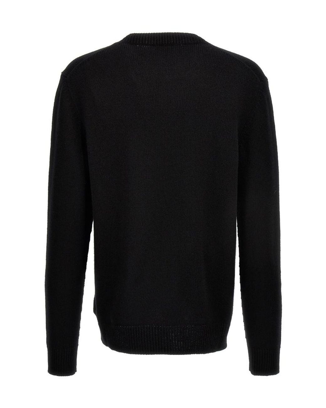 Prada Black Long-Sleeved Cashmere Sweater for men