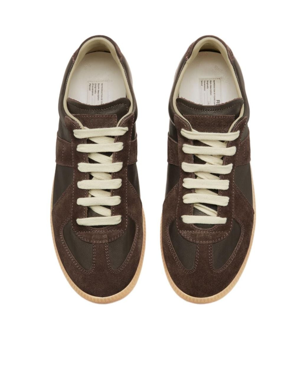 Maison Margiela Brown Replica Lace-Up Sneakers