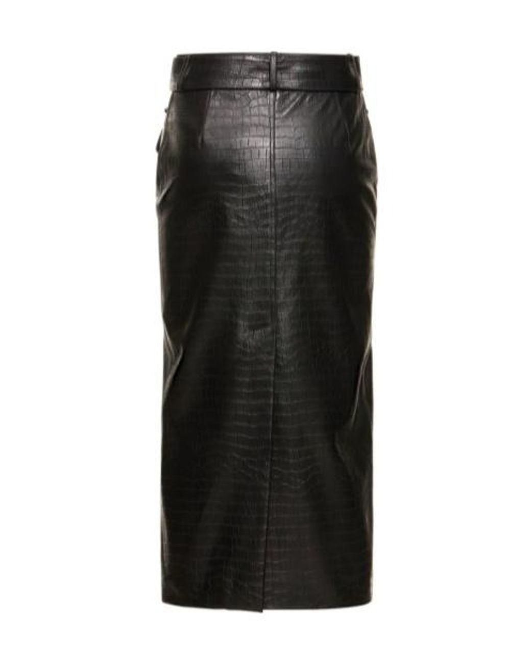 Alessandra Rich Black Texture Mid-Length Skirt
