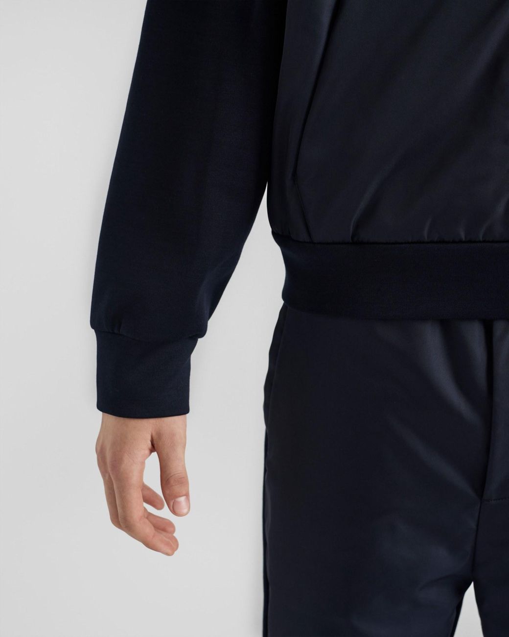 Prada Blue Zip-Up Hooded Jacket for men