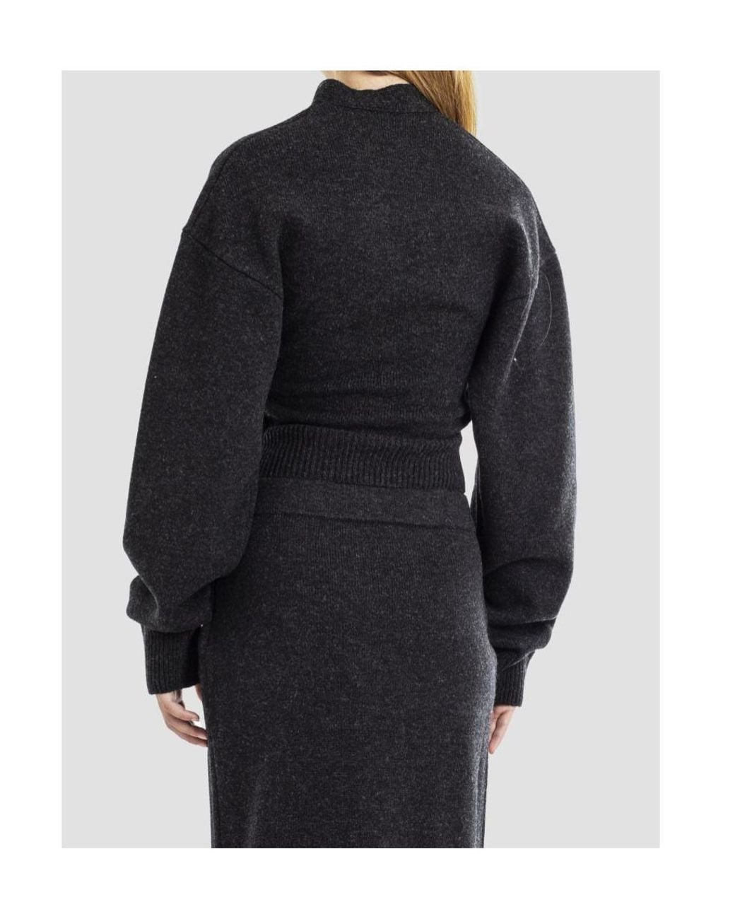 Balenciaga Black Cross-Over Knit Sweater