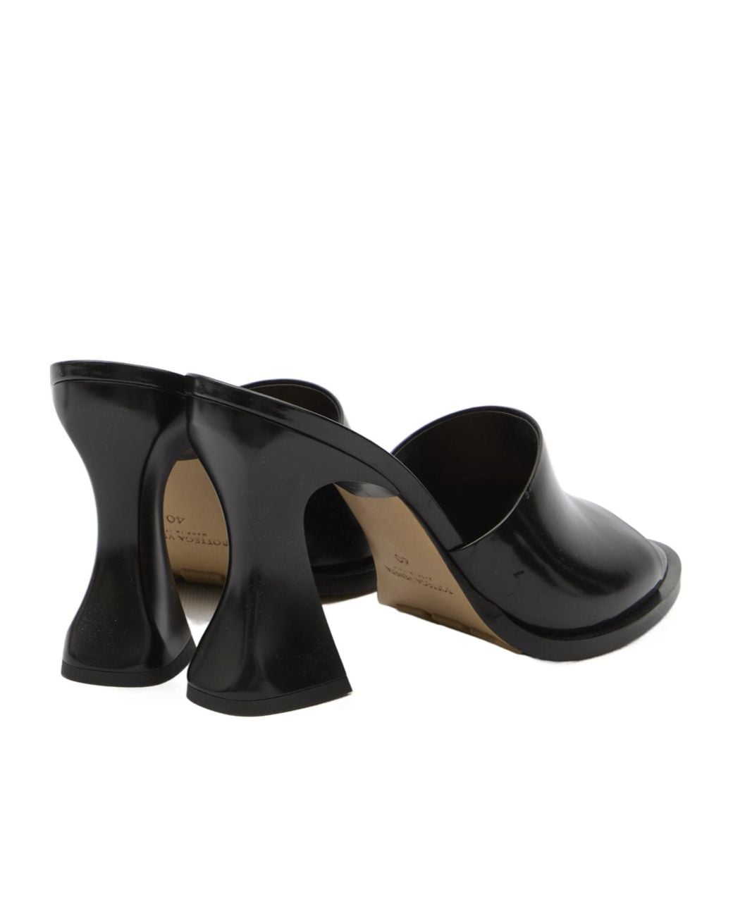 Bottega Veneta Black Cha Cha Heeled Mules