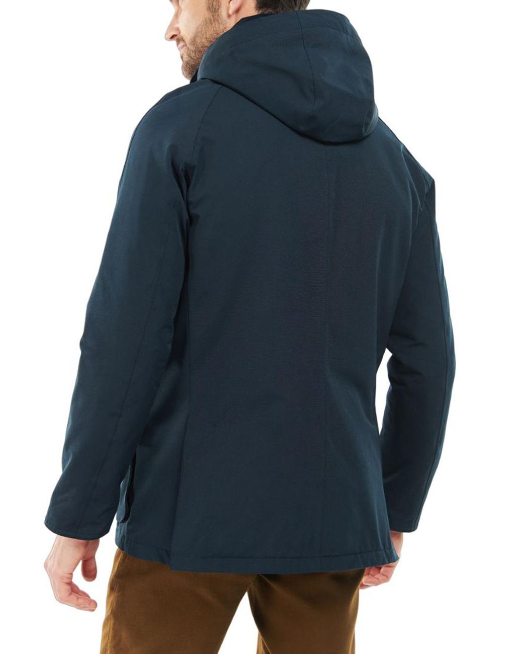 Barbour Blue Button-Up Hooded Jacket for men