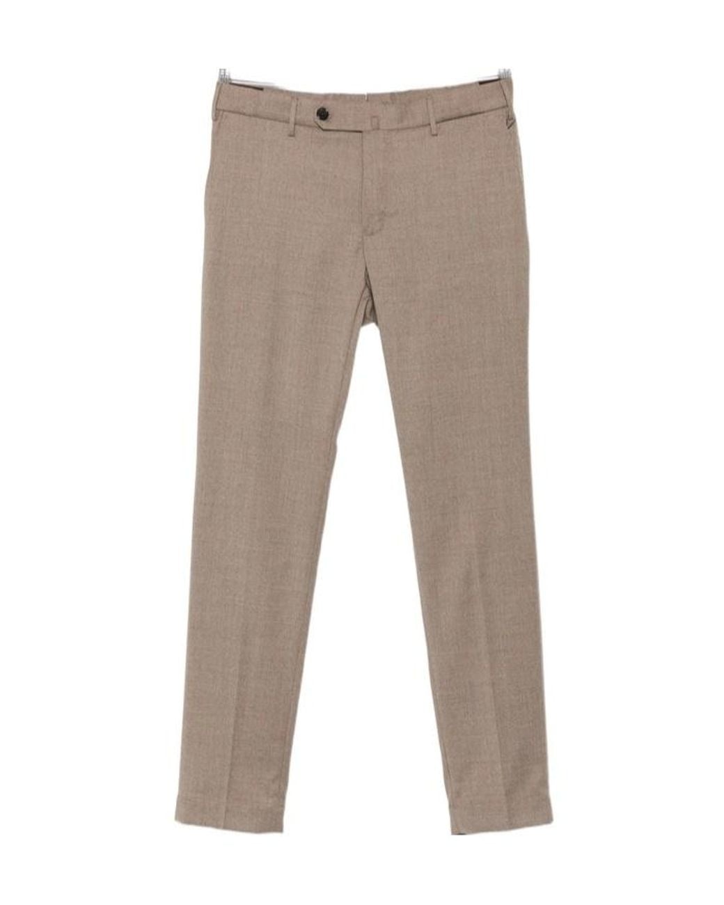 Incotex Gray Belt-Loops Straight-Leg Trousers for men