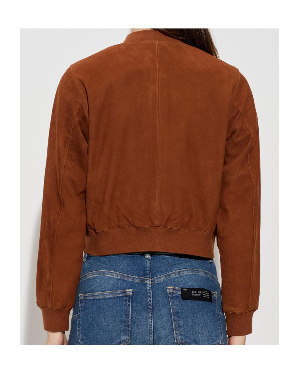 AllSaints Brown Orten Suede Bomber Jacket