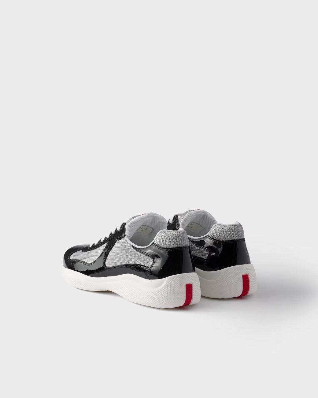 Prada Black Patent Leather And Technical Fabric America's Cup Sneakers for men