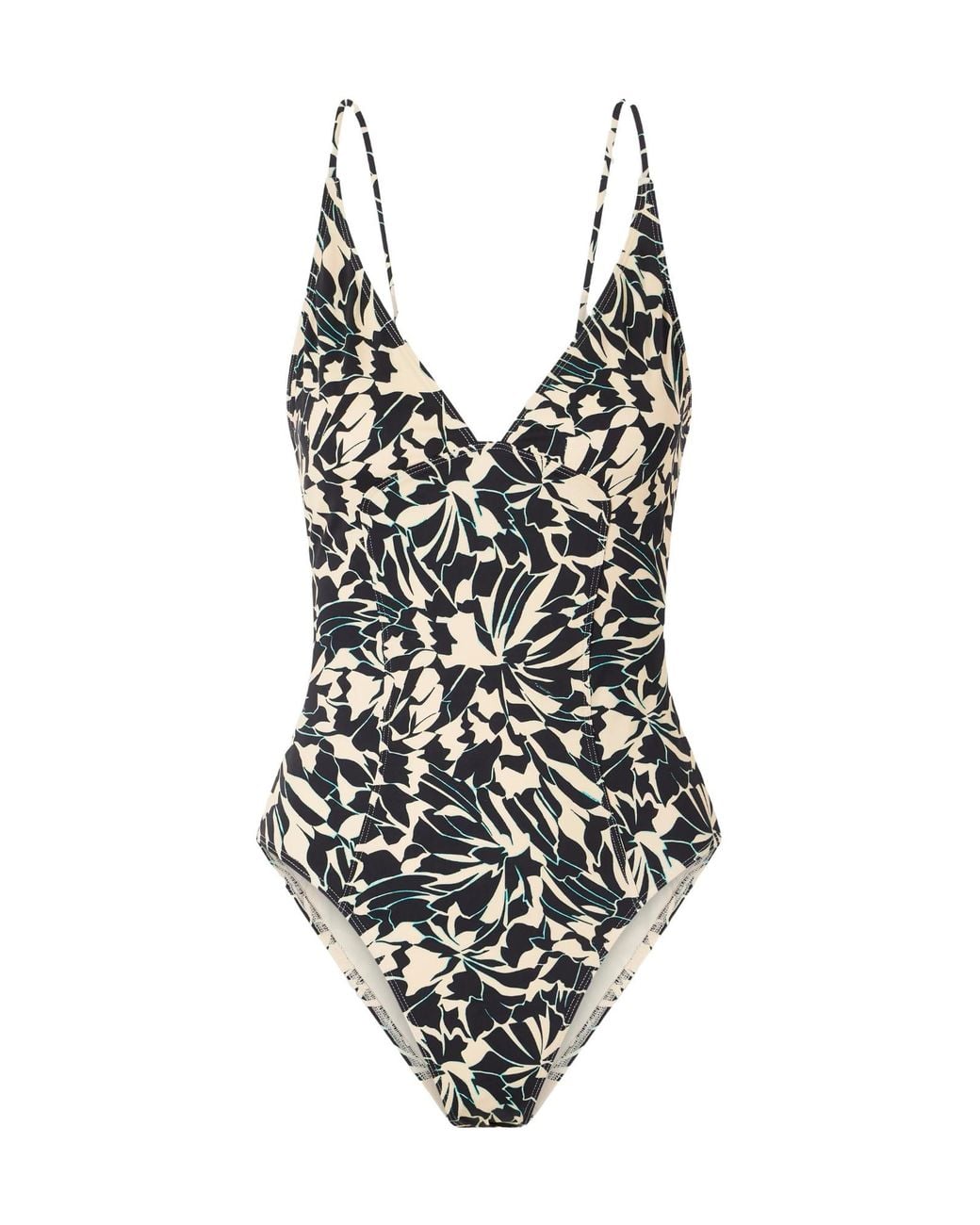 Ulla Johnson Black Floral-Printed Swimsuit