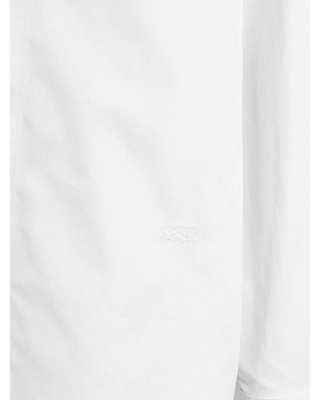 Loewe White Long Sleeve Buttoned Shirt for men