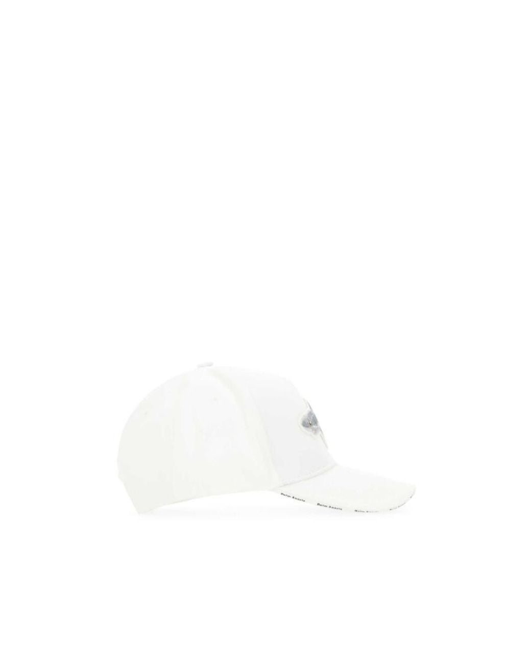Palm Angels White Broken Shark Cap for men