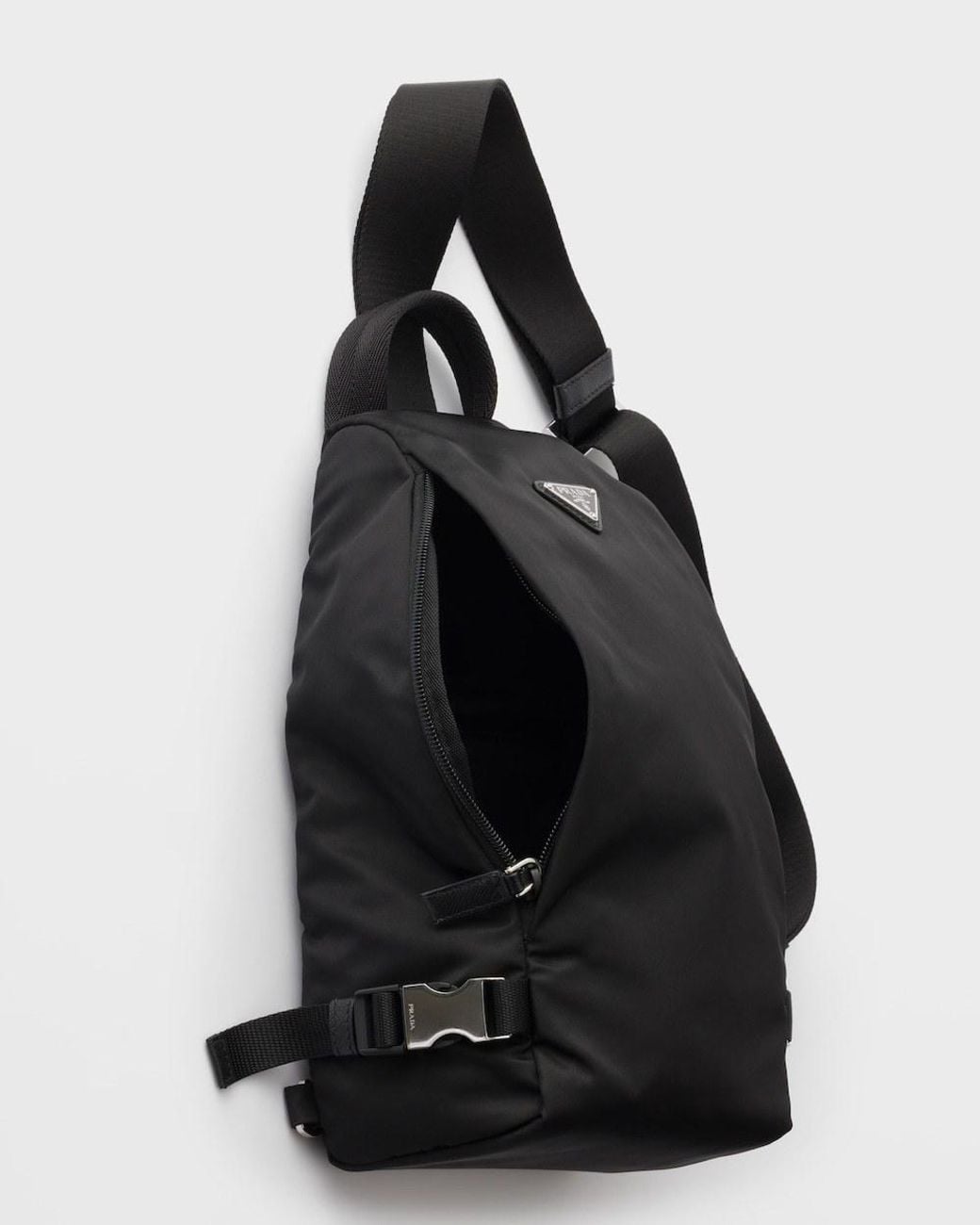 Prada Black Re-Nylon And Saffiano Leather Backpack for men