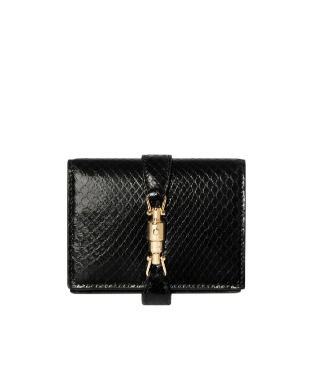 Gucci Black Jackie Python Medium Wallet
