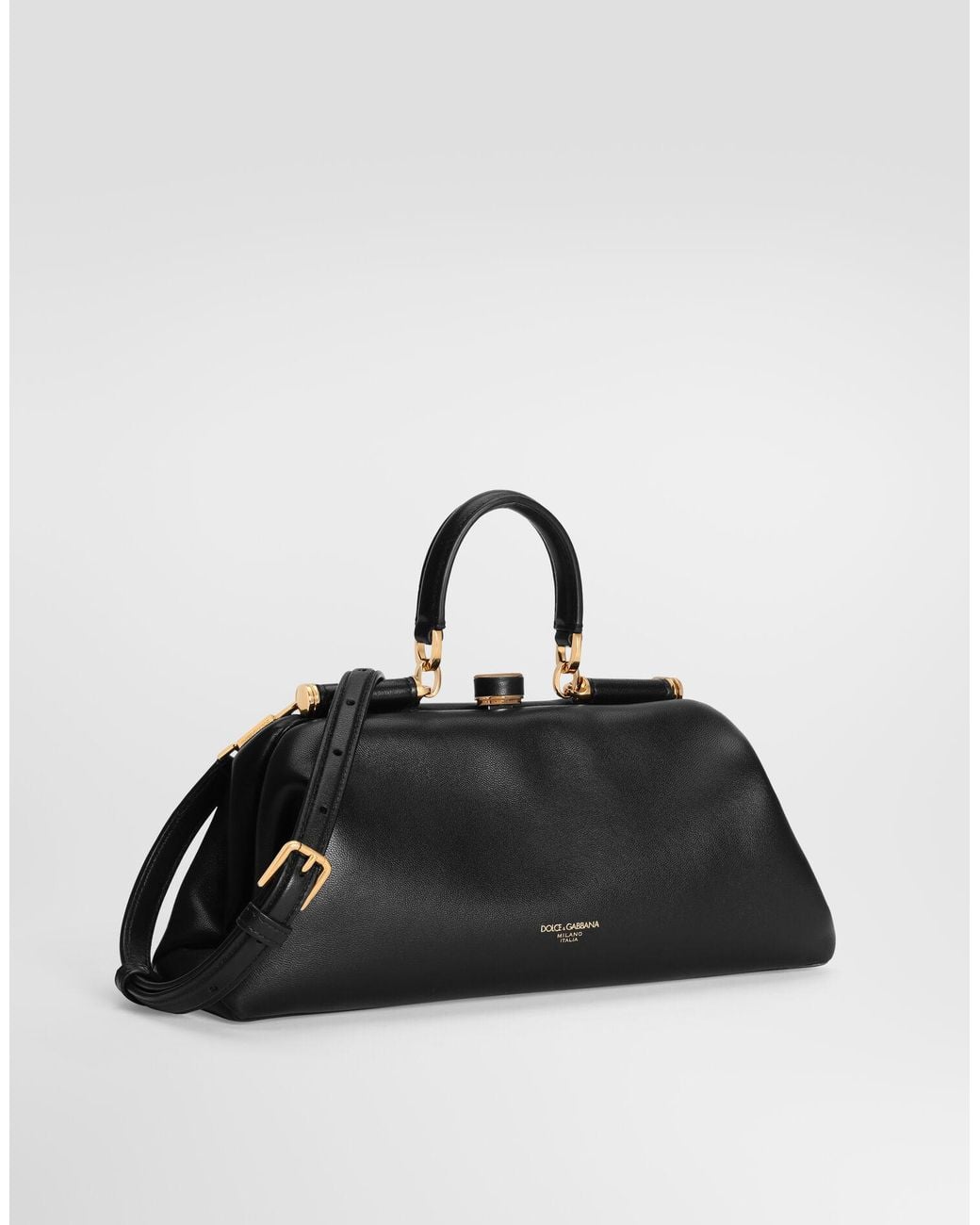 Dolce & Gabbana Black Logo Stamp Tote Bag