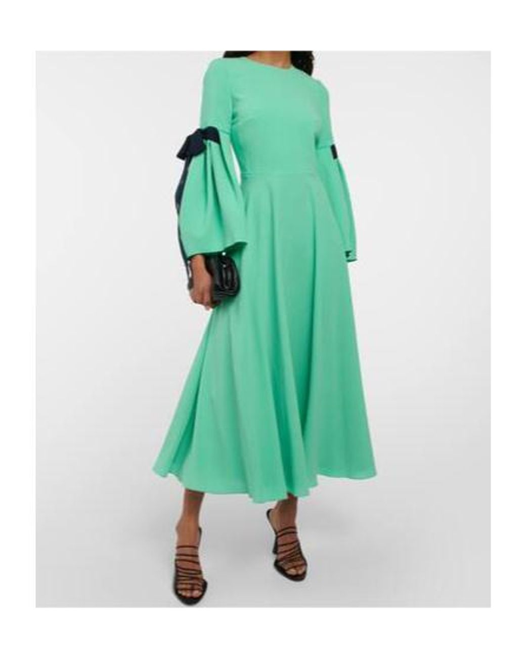 Roksanda Green Perdita Crepe Midi Dress