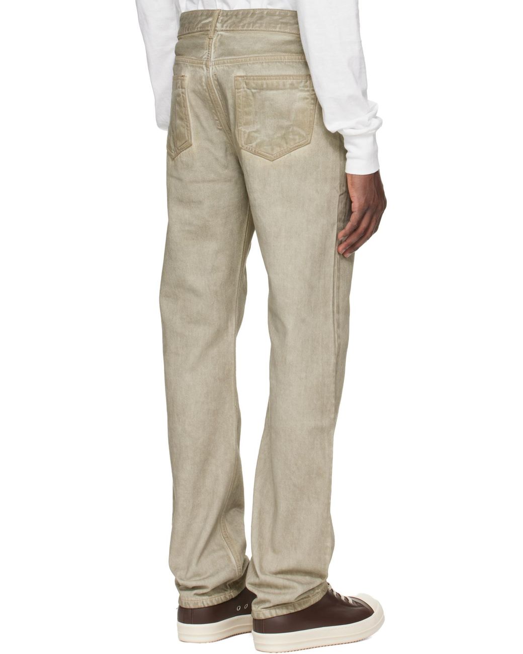 Rick Owens Natural Straight Leg Jeans for men