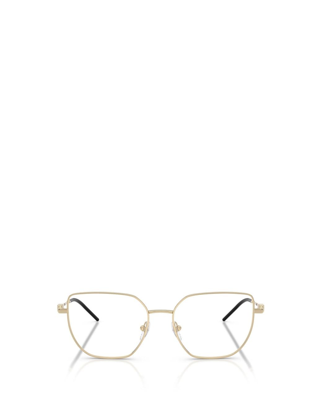 Emporio Armani White Irregular-Frame Glasses