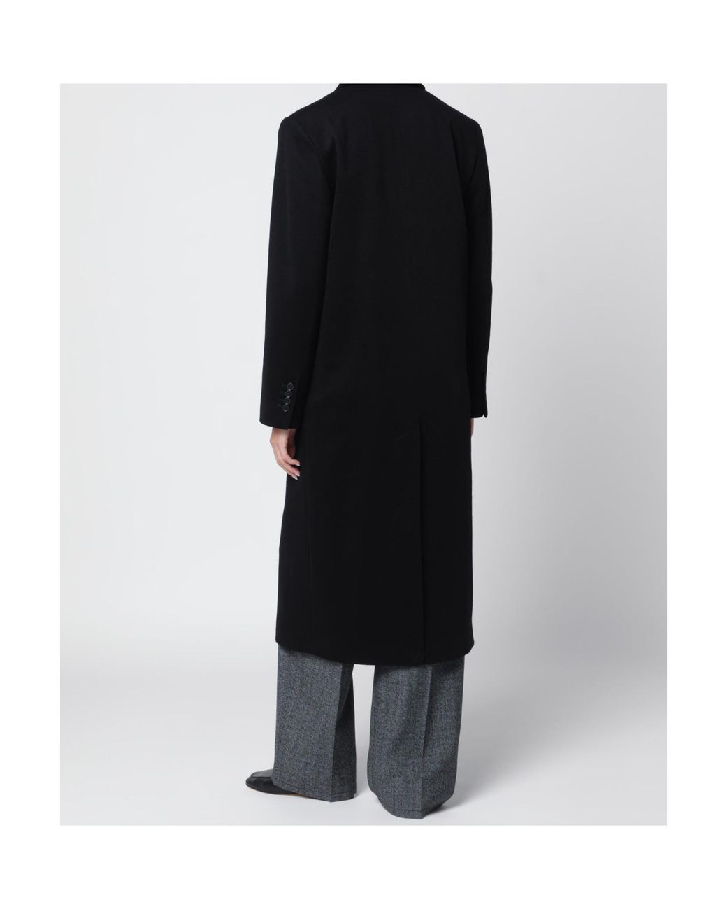 Loulou de Saison Black Double-Breasted Coat