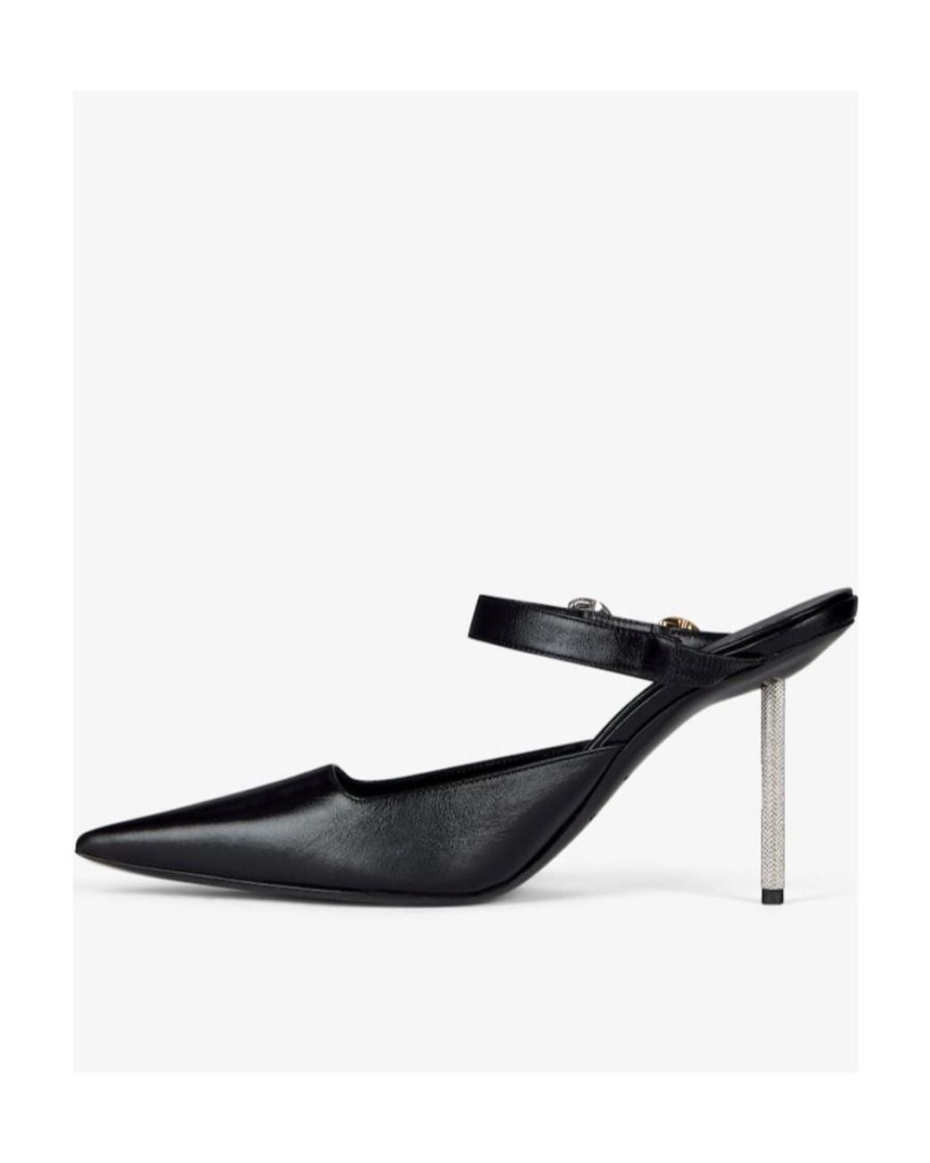 Givenchy White Voyou Pointed Toe Mules