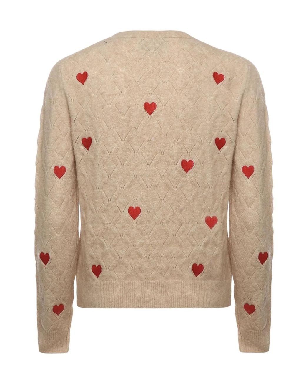 Mc2 Saint Barth Natural Long-Sleeved Knitted Cardigan