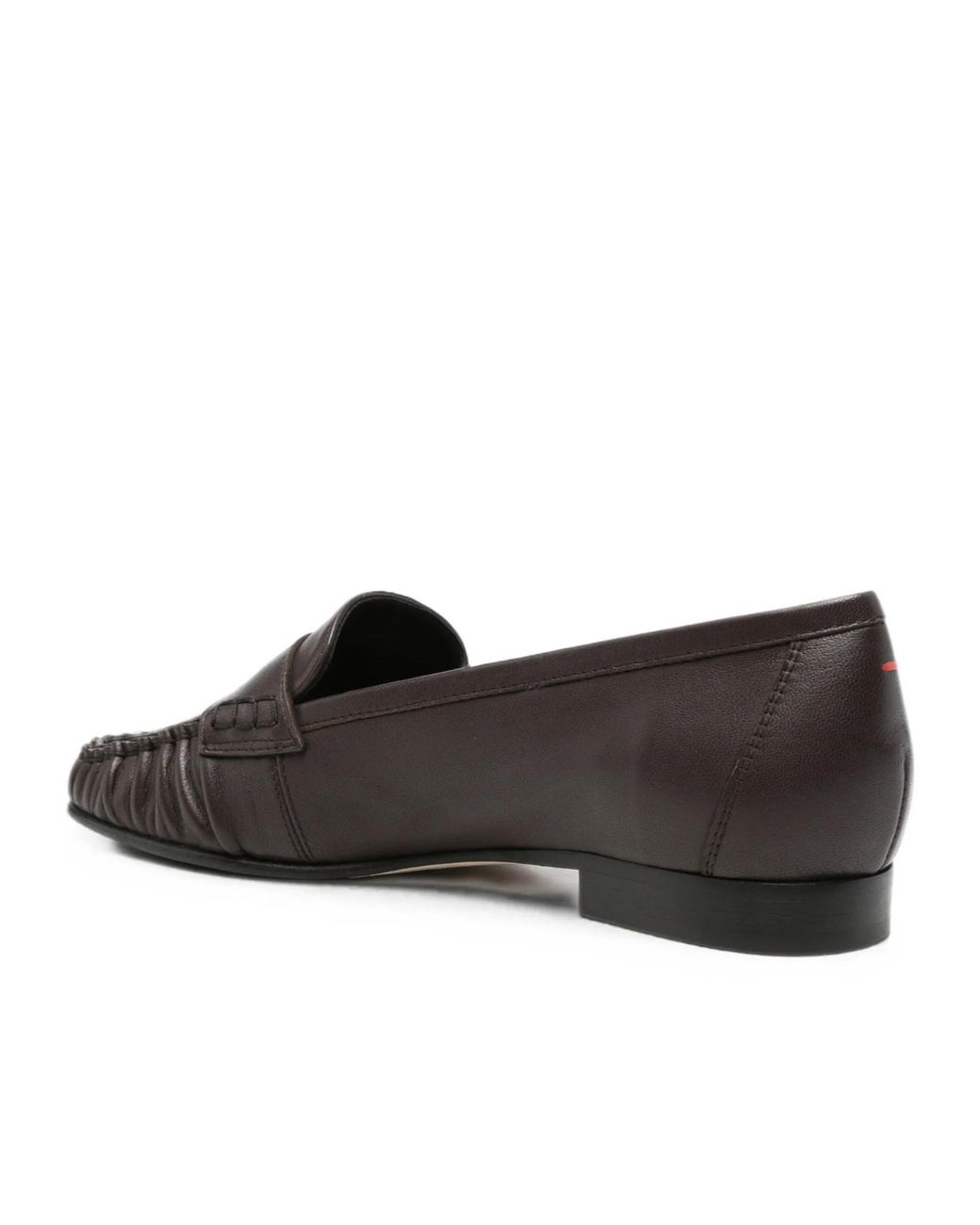 Aeyde Brown Leather Penny Loafers