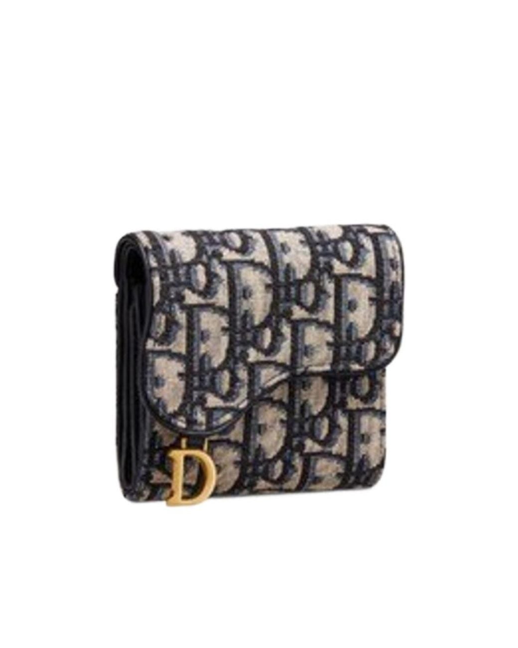 Dior Gray Saddle Lotus Wallet