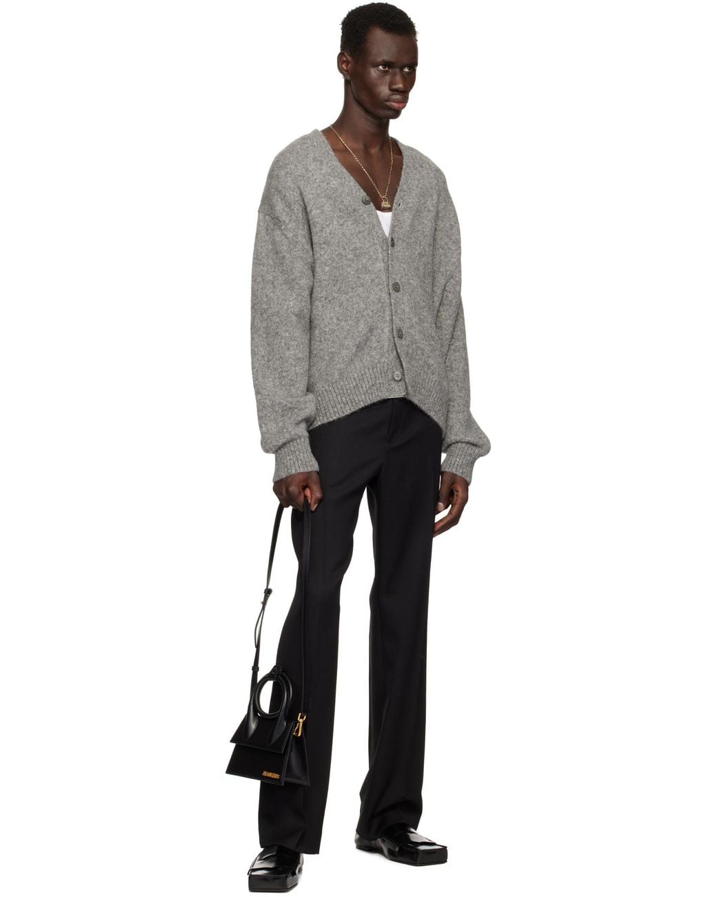 Jacquemus White Le Chiquito Noeud Logo Plaque Tote Bag
