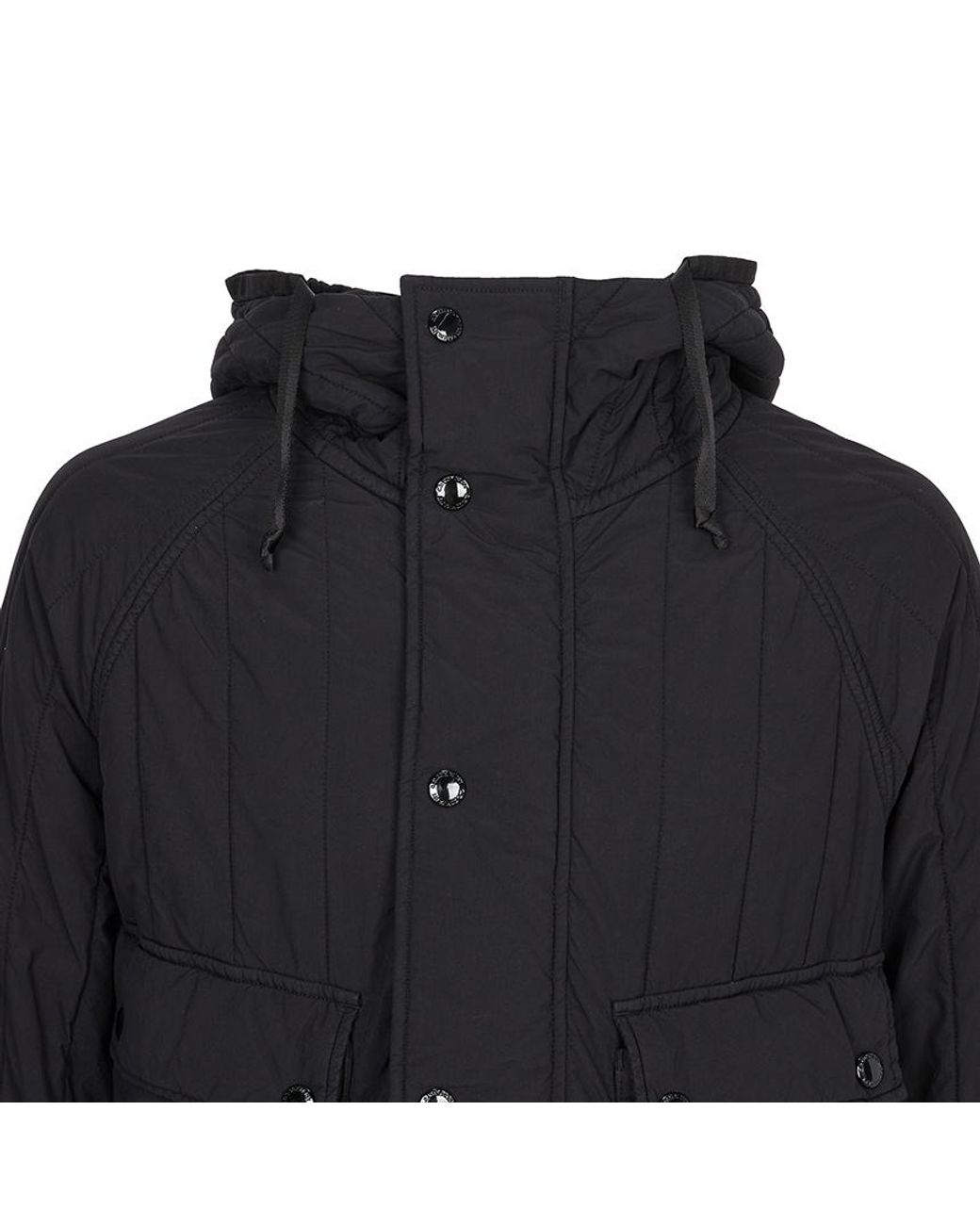 C P Company Black Gd Liner Padded Goggle Jacket for men