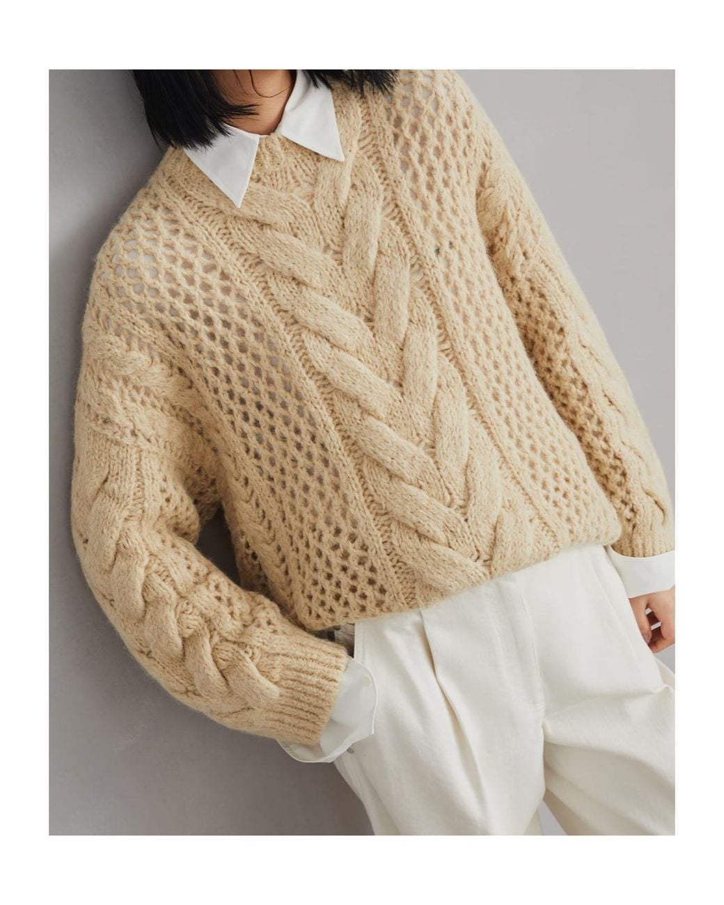 Brunello Cucinelli Natural Long-Sleeved Sweater