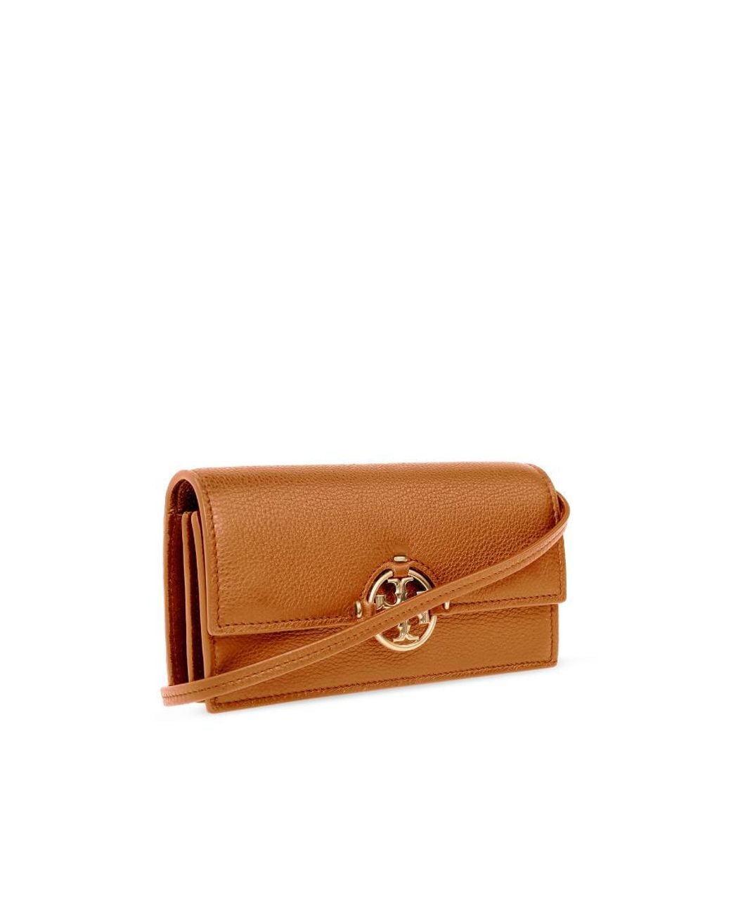 Tory Burch Brown Logo-Plaque Leather Satchel Bag