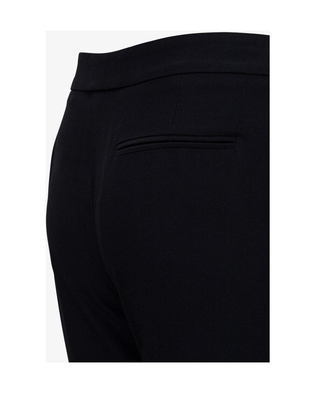 McQueen Black Cigarette Cropped Trousers