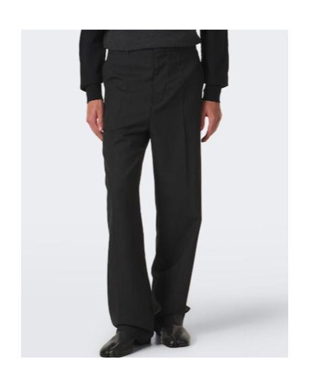 Maison Margiela Black Wool Wide-Leg Pants for men