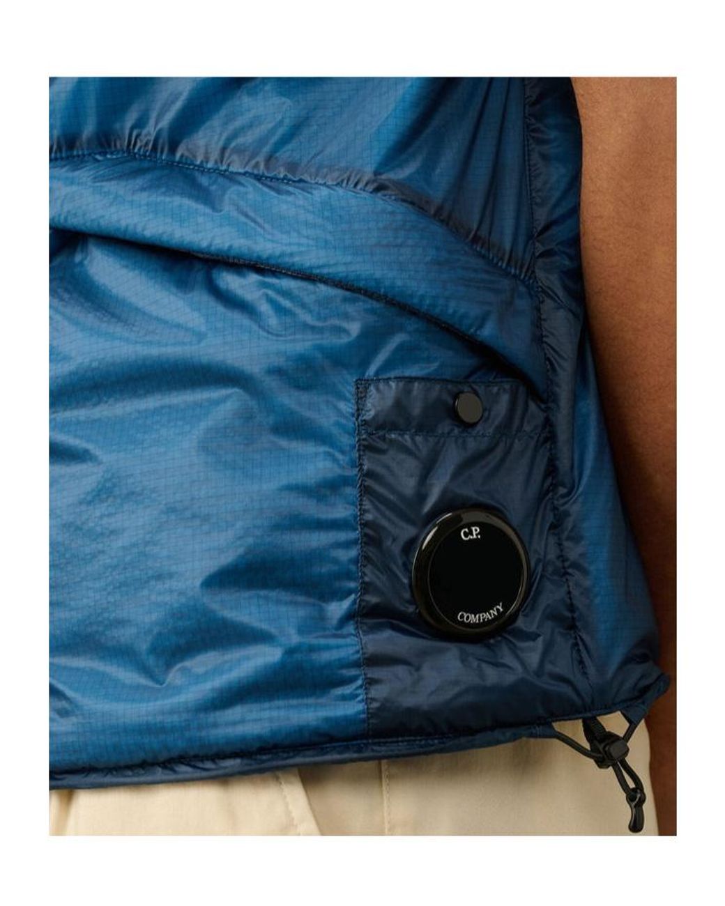C P Company Blue Zipper Vest for men