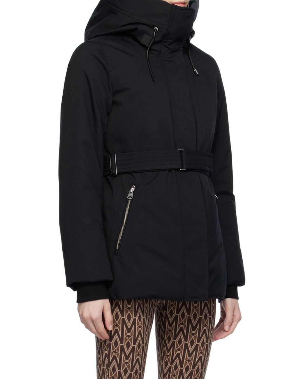 Mackage Black Hooded Long-Sleeved Down Jacket