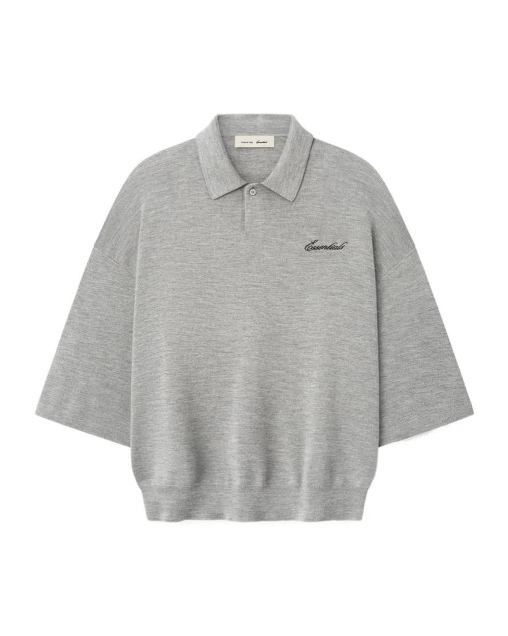 Fear Of God Gray Signature 90's Polo Sweater for men