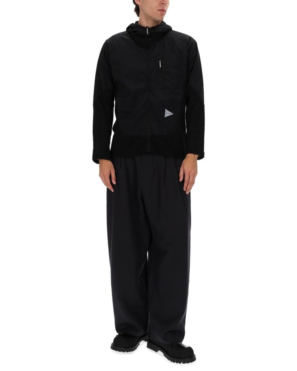 And Wander Blue Alpha Direct F/Z Hoodie for men