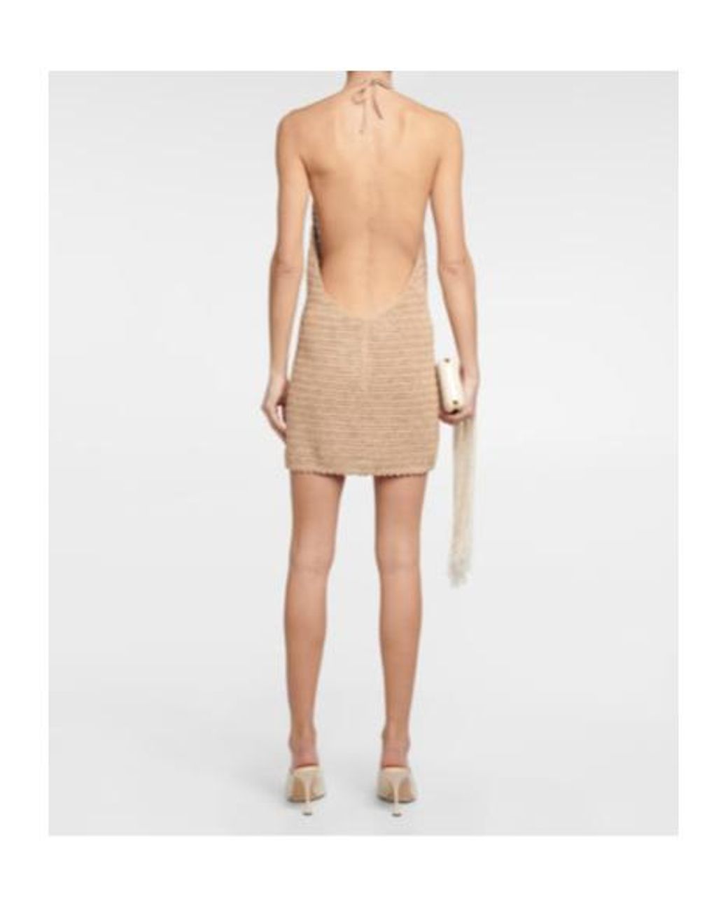 Magda Butrym Natural Crochet Cotton-Blend Minidress