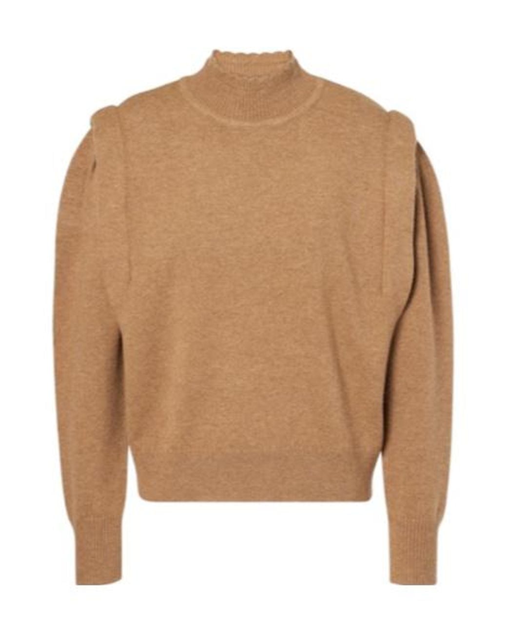 Isabel Marant Brown High-Neck Knit Sweater