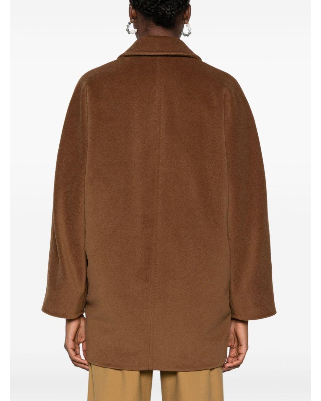 Max Mara Brown Double-Breasted Coat
