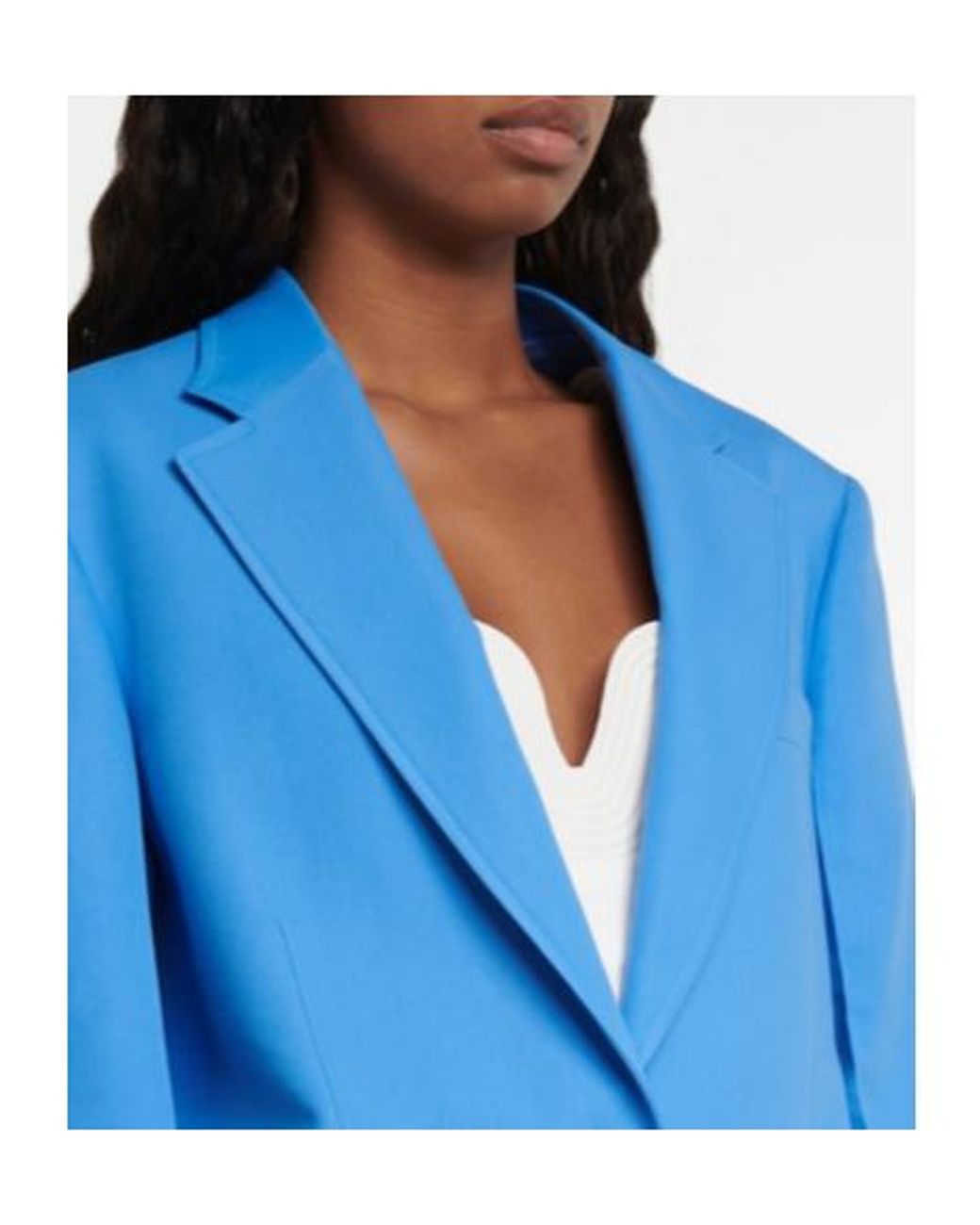 Stella McCartney Blue Single-Breasted Twill Blazer